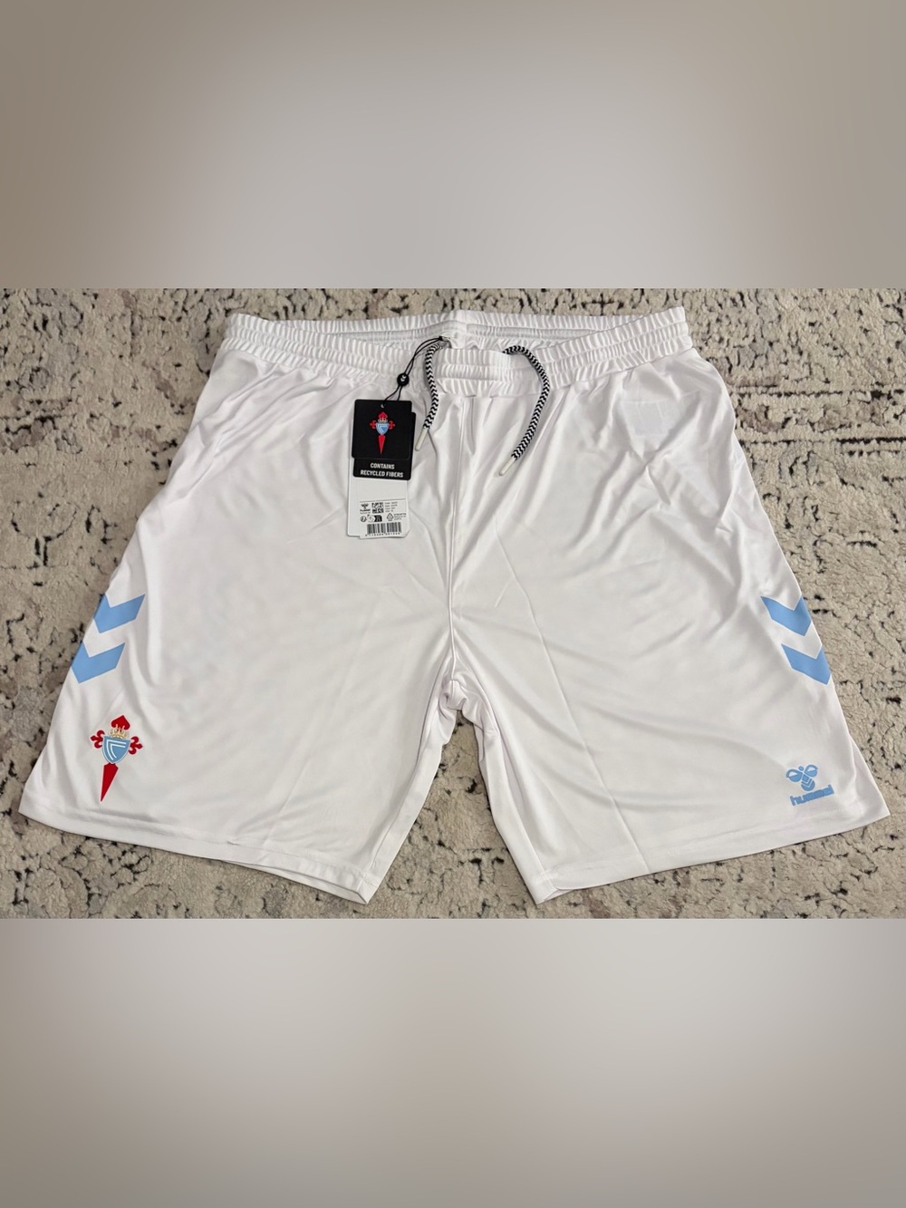 Hummel Authentic RC Celta de Vigo 2024/2025 Home White Soccer Shorts Men’s Sz XL